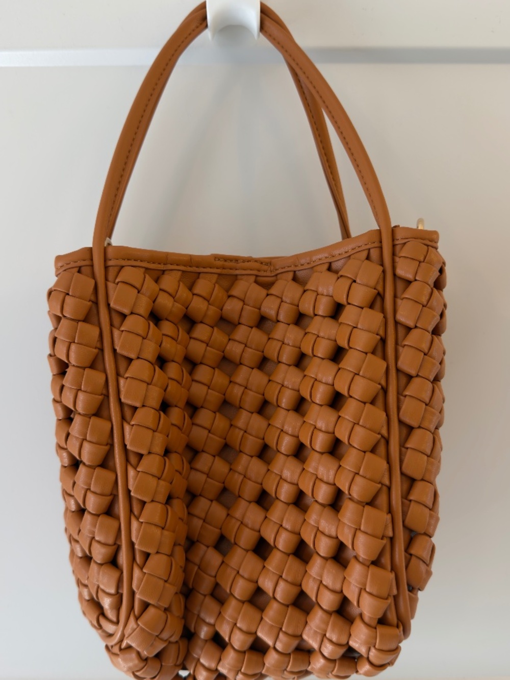Anthropologie small tan handbag